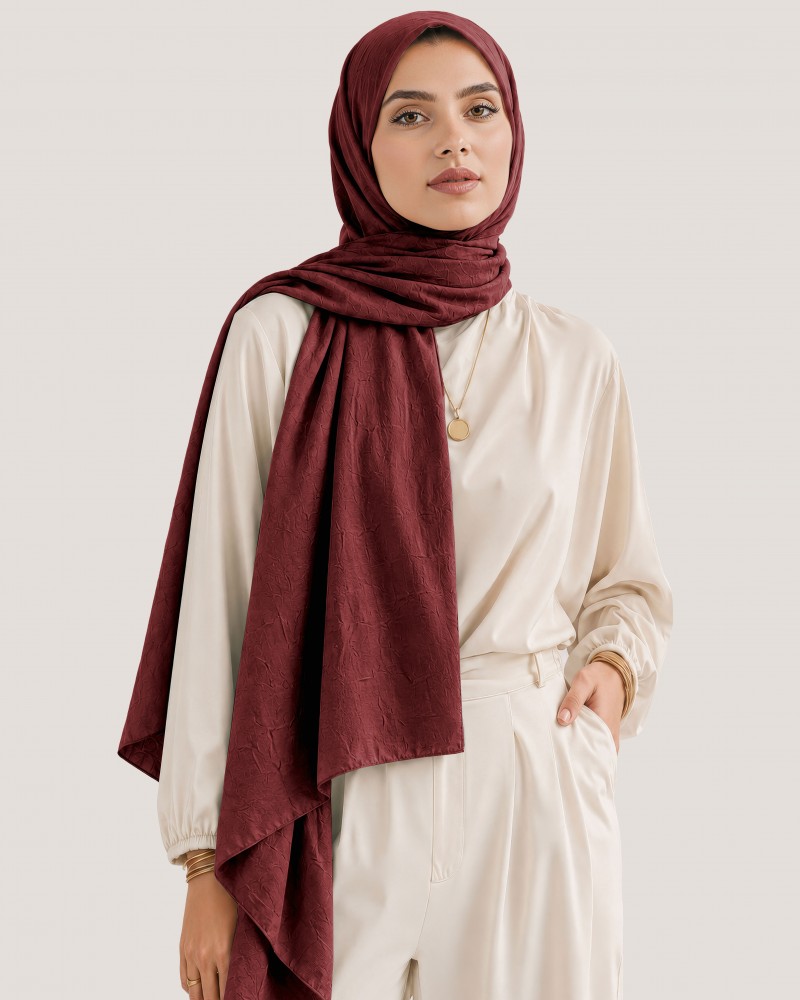 Bambu Şal Bordo